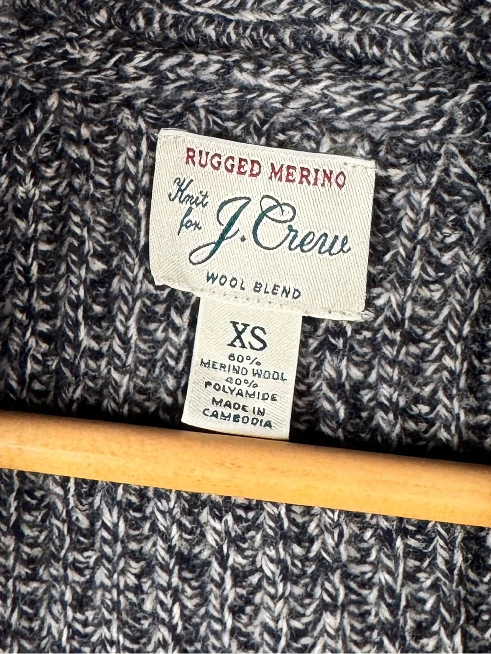 J.Crew Men’s Rugged Merino Wool-blend Cardigan Sweater XS